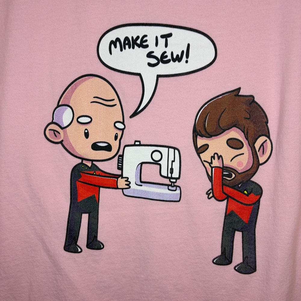 Star Trek Next Gen “Make It Sew” meme tee